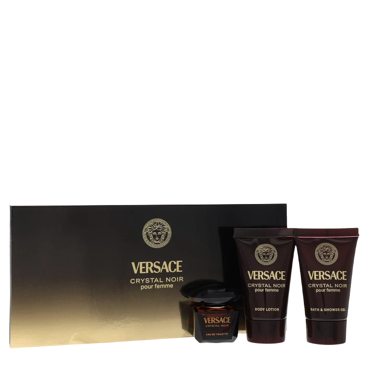 Versace Crystal Noir EDT + Shower Gel + Body Lotion
