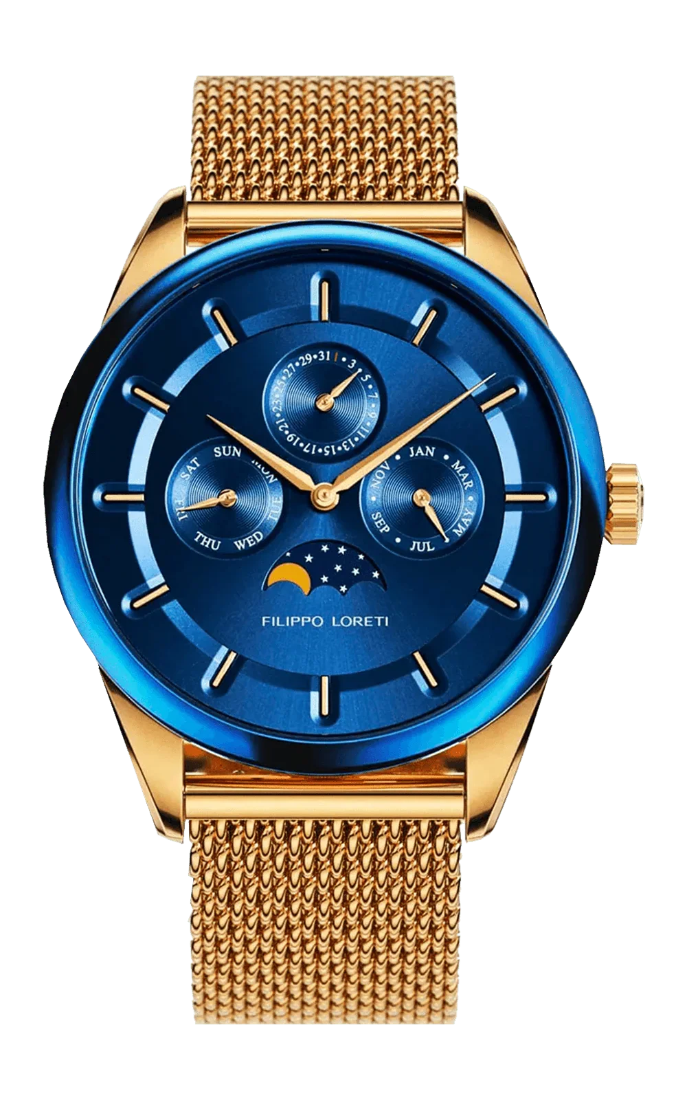 Venice Moonphase Blue Gold