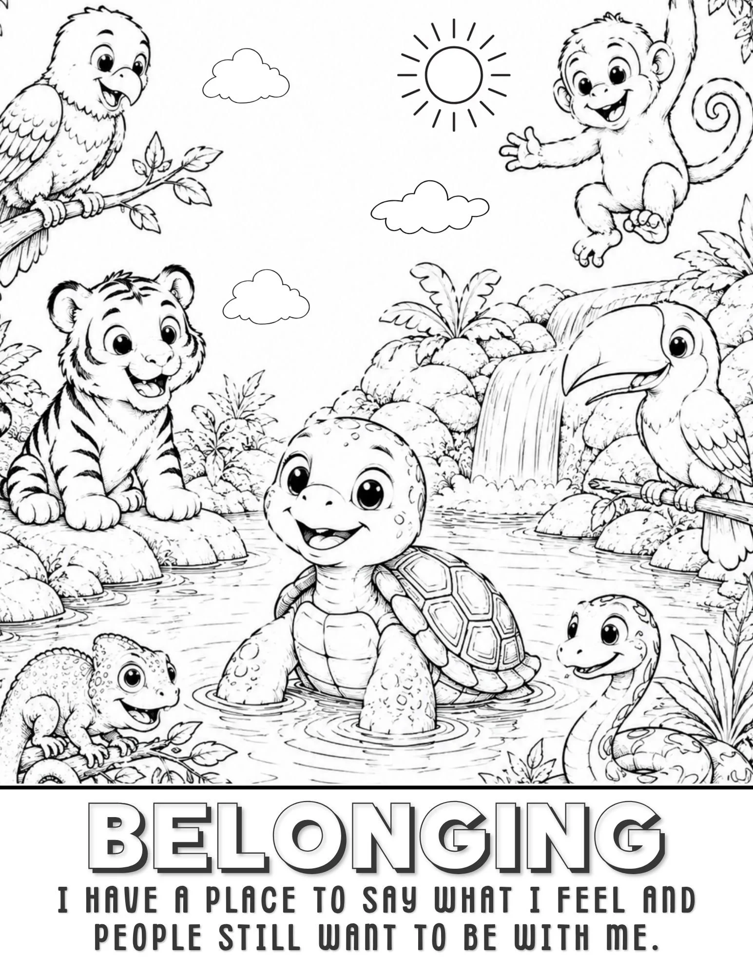 The Need to Belong Coloring Sheet