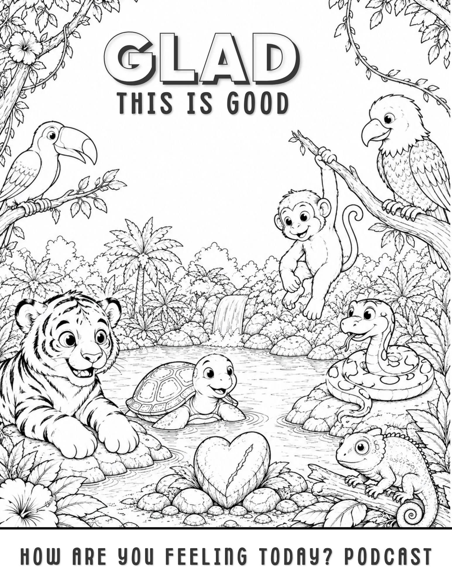 Glad - Night in the Jungle Coloring Sheet