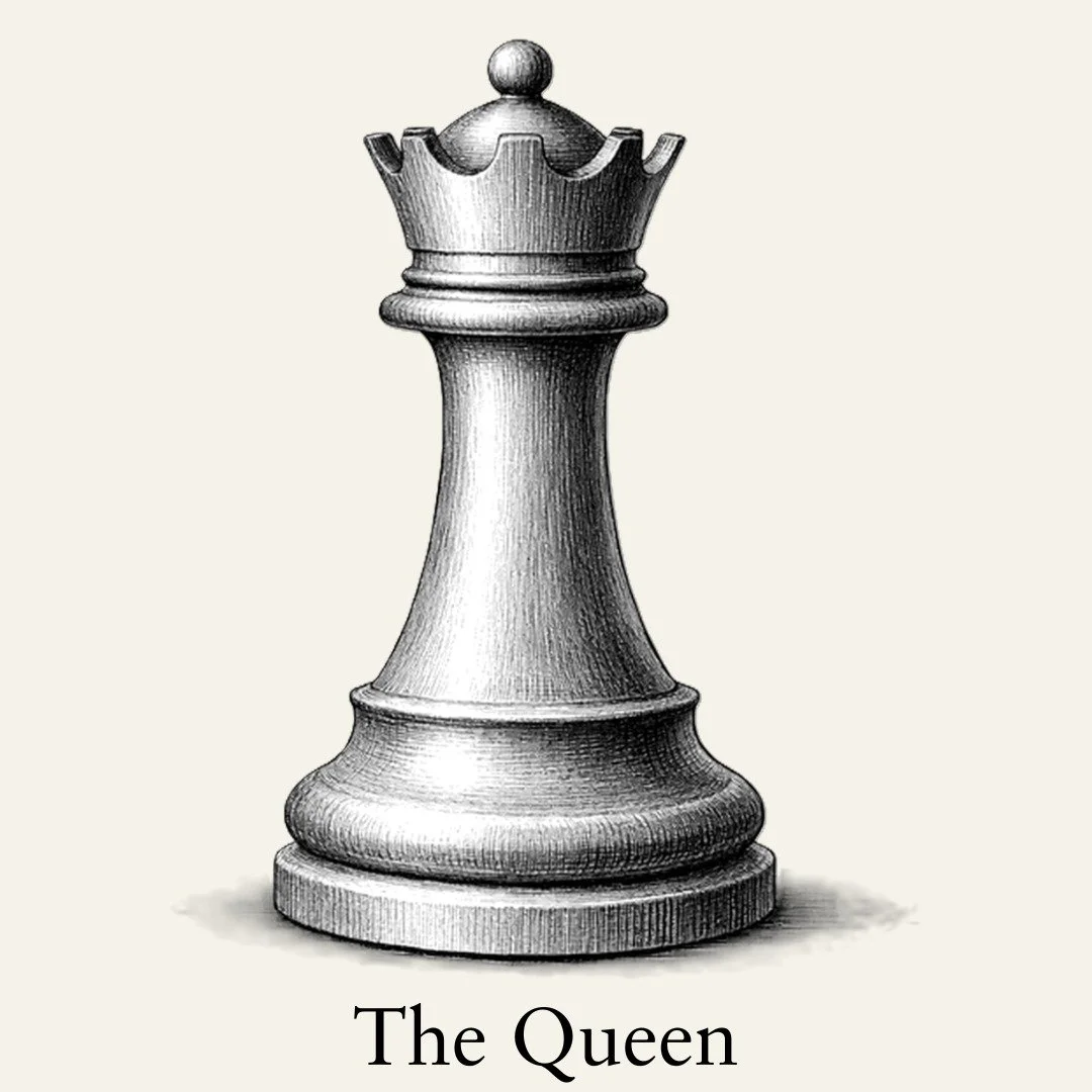 The Queen.

Range without restraint.

The most powerful piece on the board.

#CorrespondenceChess
#ChessByPost
#ChessDesign
#PlayTheLongGame
#TheQueen