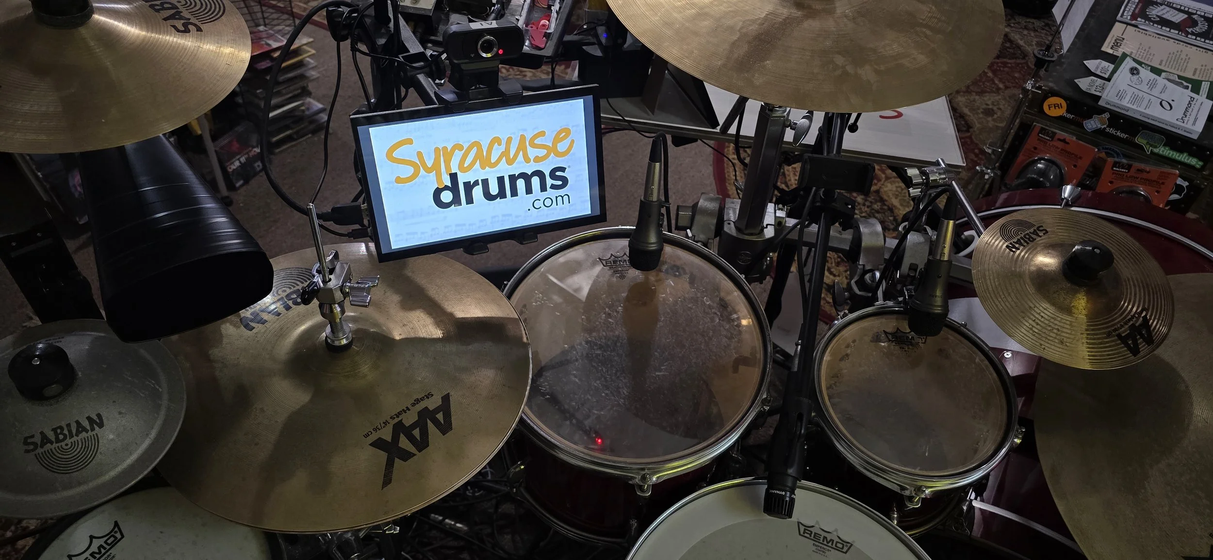 How to Build a Drumset Screen Setup for Drum Lessons and Practice
