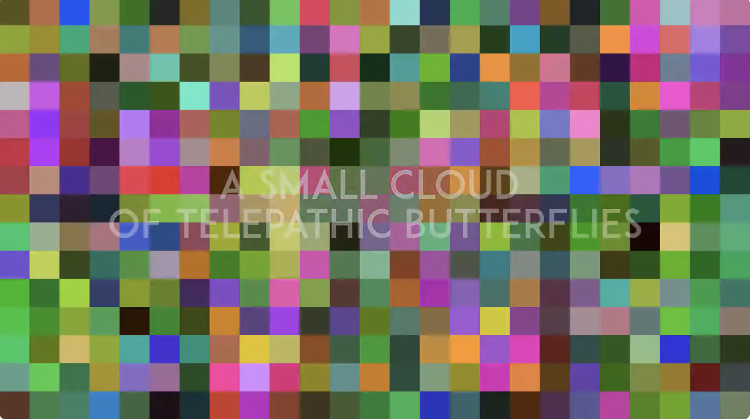 a small cloud of telepathic butterflies