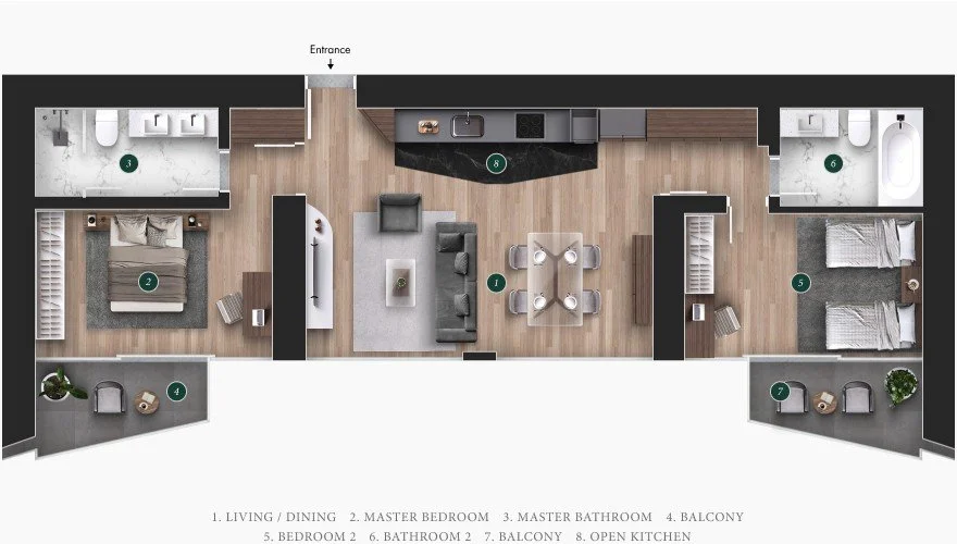 The Repulse Bay Serviced Apartments Floorplan