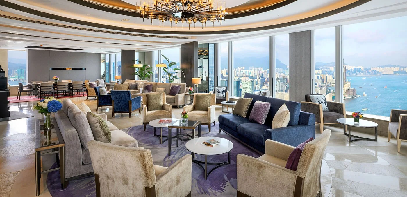 Four Seasons Place Lounge Hong Kong Serviced Apartments Central