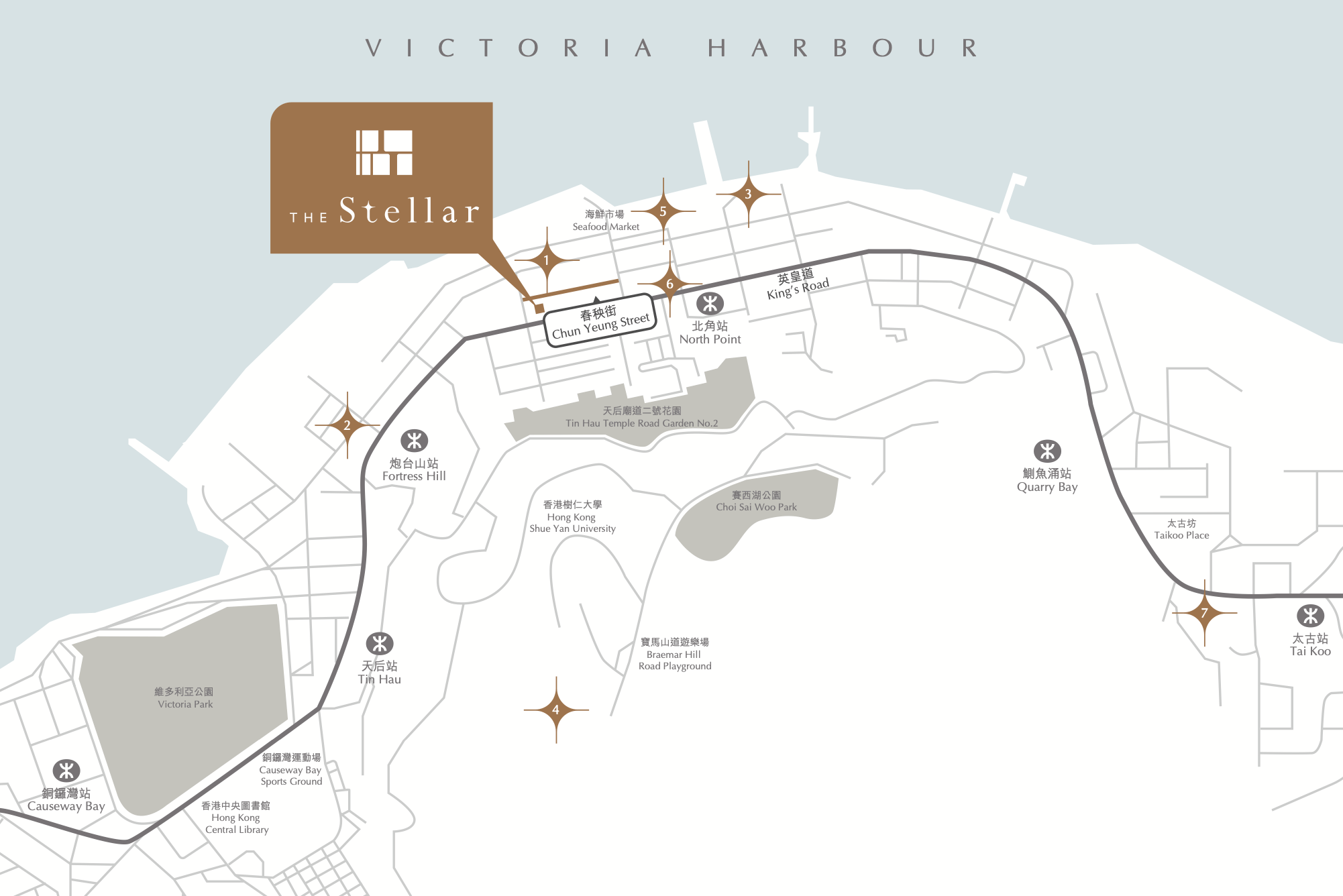 The Stellar Serviced Apartment Location Map