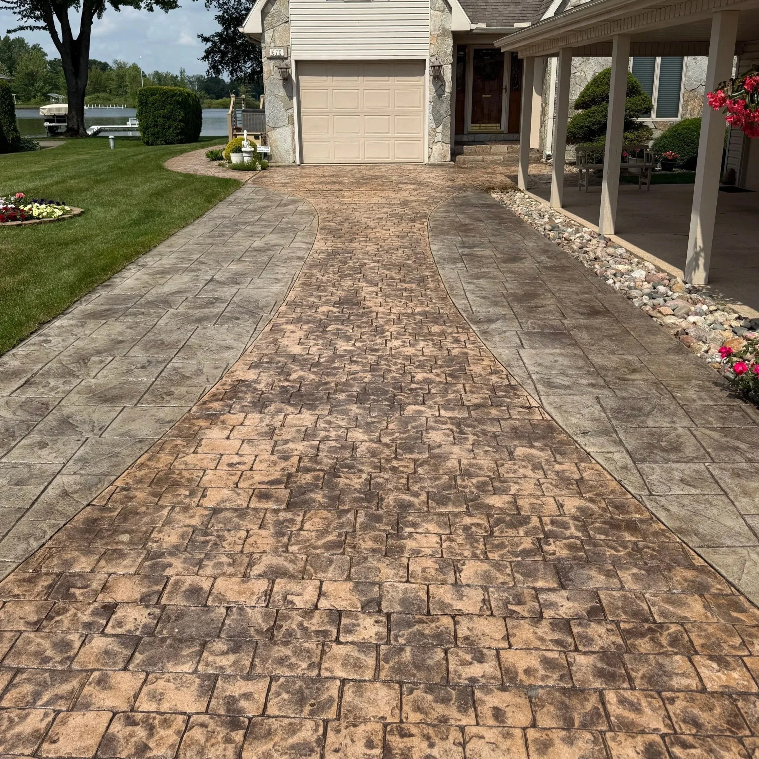 StampedConcrete-Driveway-Sealing-ColdwaterLake