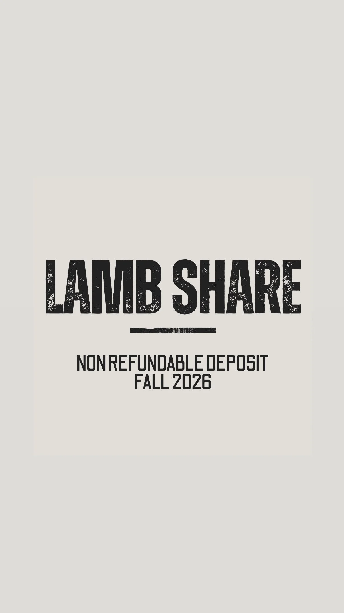 Whole Lamb Share Deposit 2026