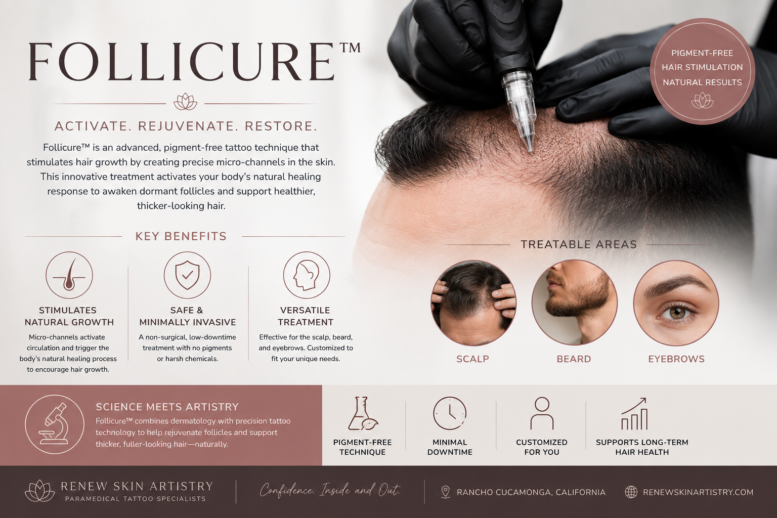 Introducing Follicure: Hair Restoration Now Available at Renew Skin Artistry