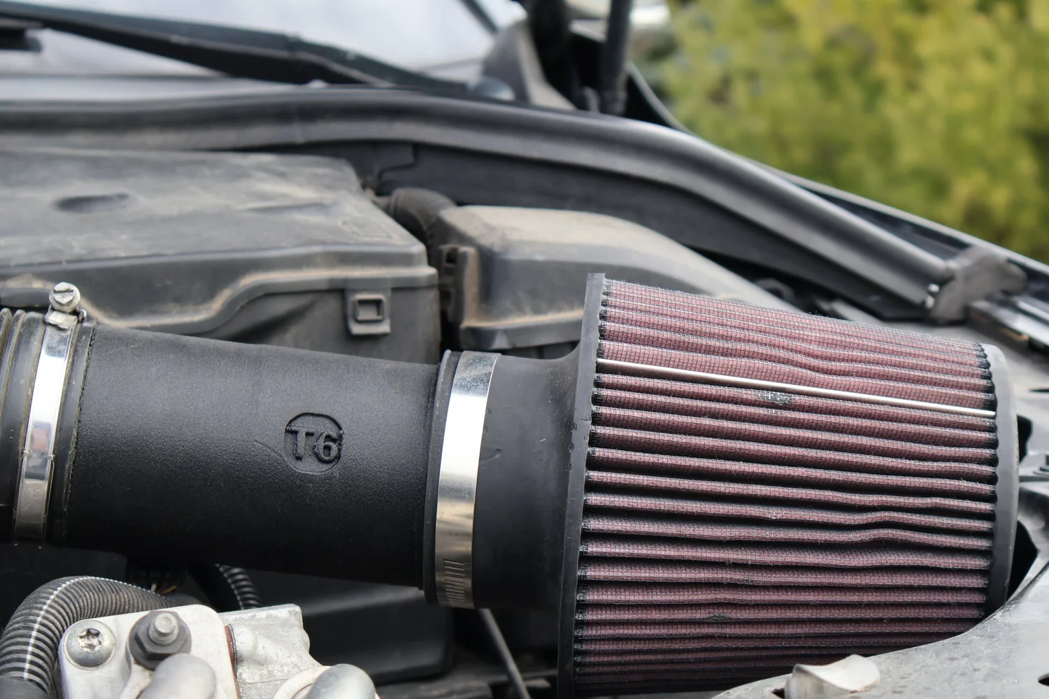 Volvo T6 Cold Air Intake installed in engine bay
