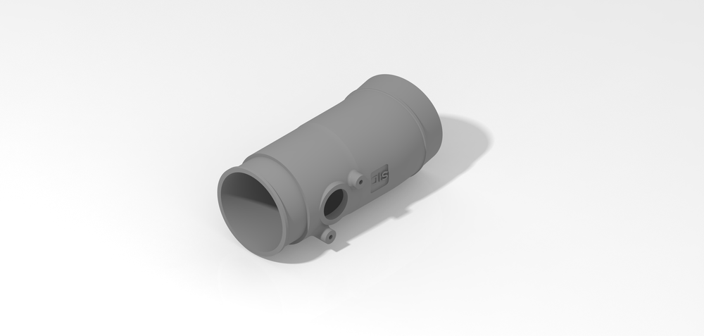 Volvo S80 T6 cold air intake adaptor and MAF mount, designed in CAD and 3D printed in PA6-GF nylon