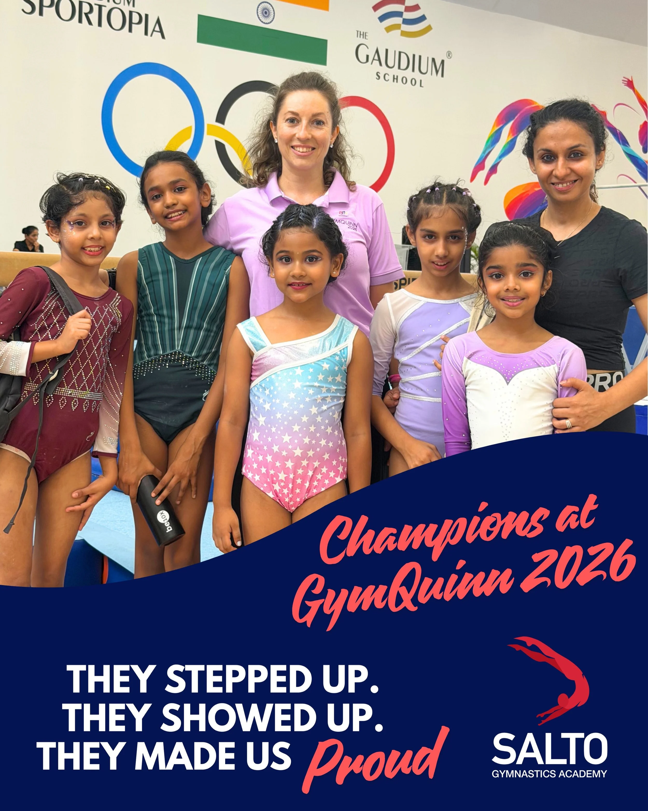 To our Salto gymnasts &mdash; congratulations!
You represented yourselves, your coaches and your academy with pride.

And to the coaches and parents behind every training session, every correction and every cheer &mdash; this achievement belongs to y