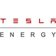Tesla Energy logo with red letters on a white background.