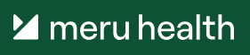 Green background with Meru Health logo and white text