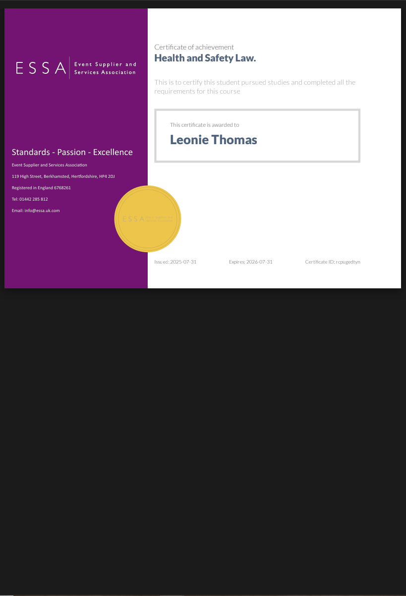 Health and Safety Law