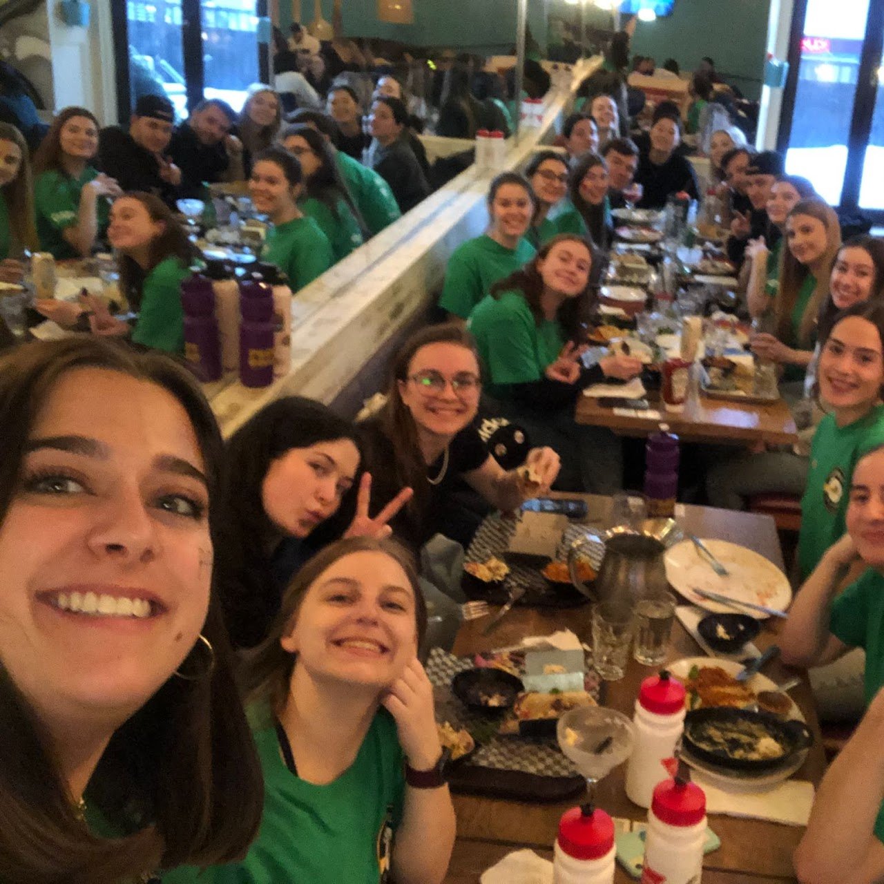 Working alongside a large event team during a busy service, supporting teamwork and collaboration on site.