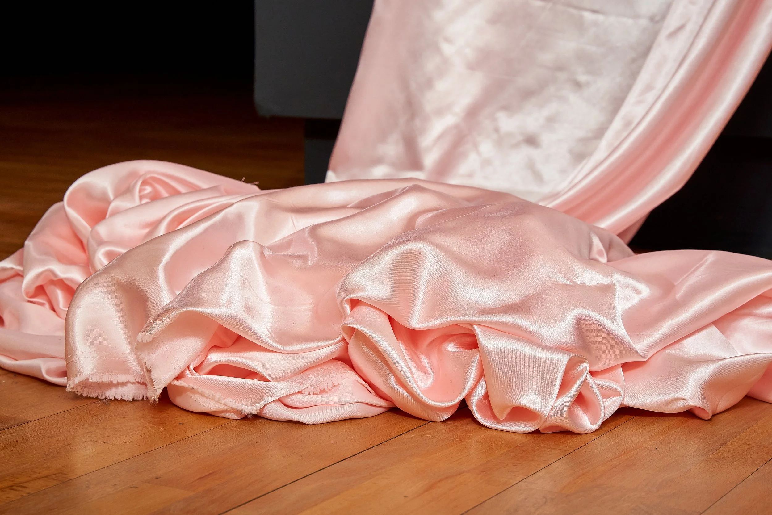 Fabricating Fantasy: Pink Satin Installation 2023  Detail

Photo: Declan Murphy