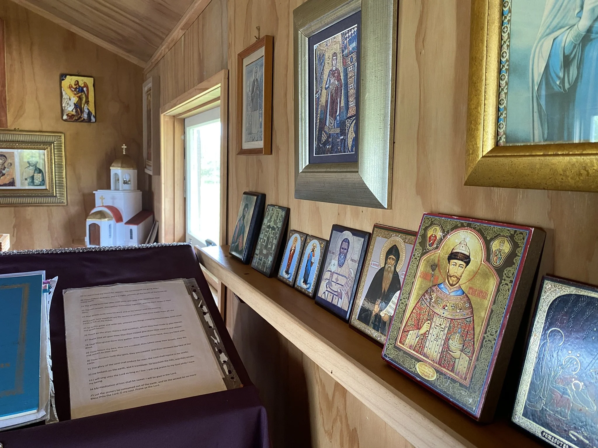 Interior of the parish chapel at Sts Cyprian & Justina Orthodox Church in Auckland, New Zealand