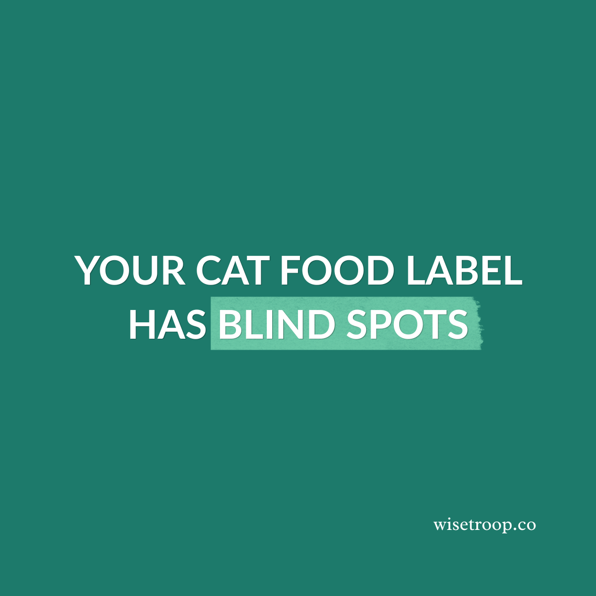 Cat Food Label