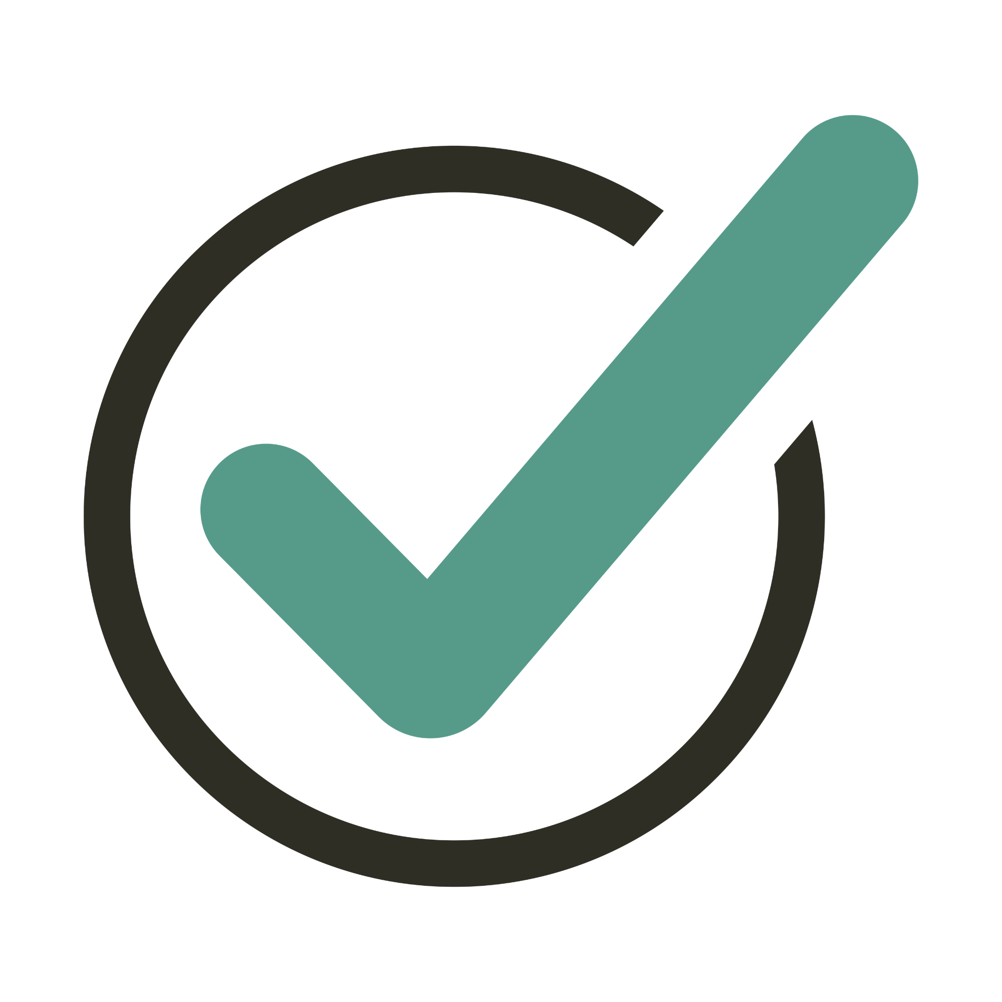 Check mark inside a circle, indicating approval or verified status.