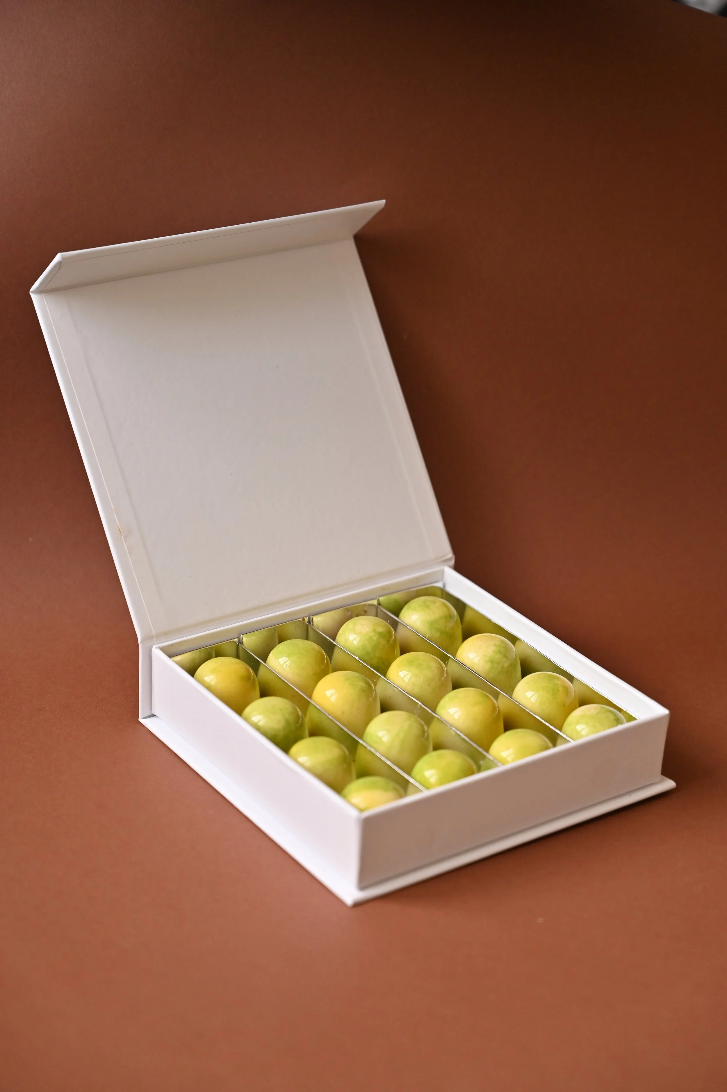 16 chocolate candy pieces