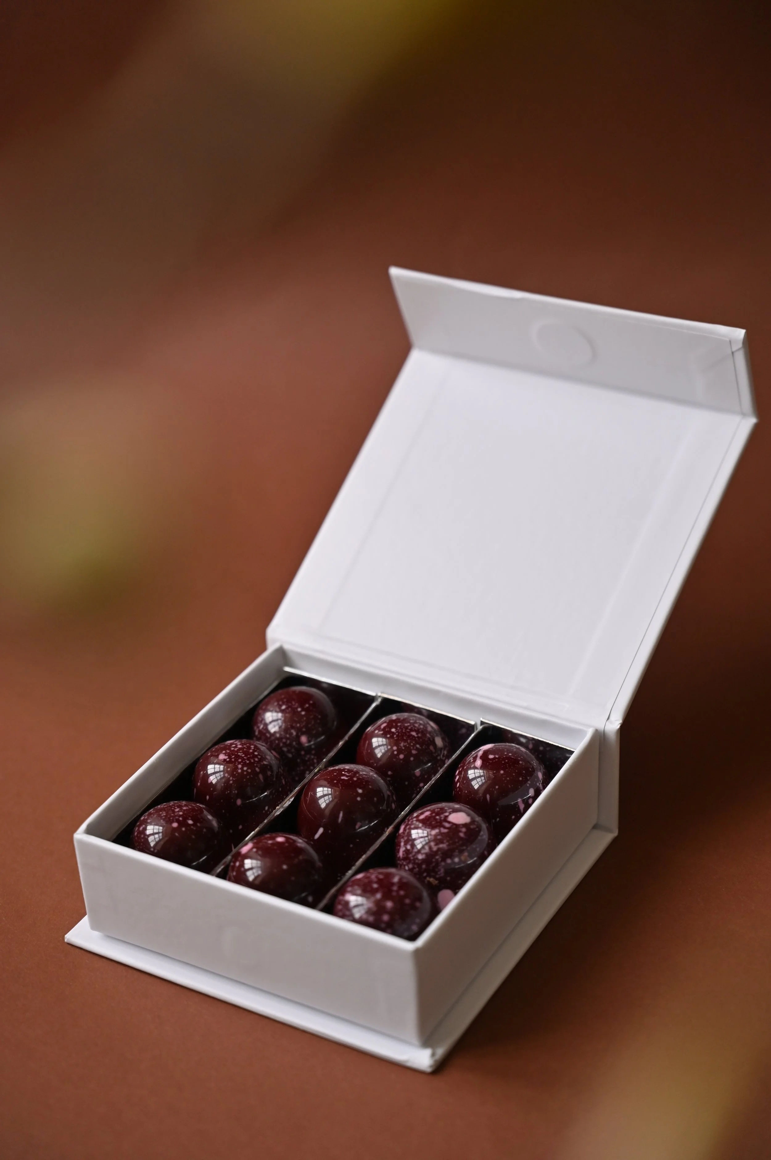 9 chocolate candy pieces