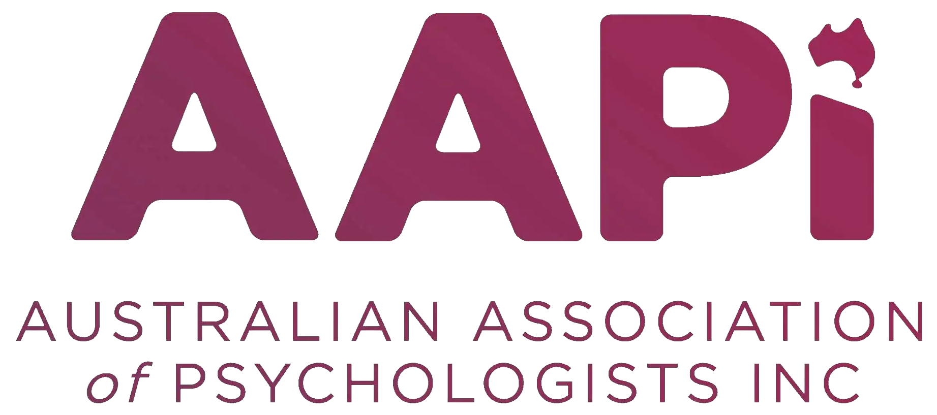 Logo of the Australian Association of Psychologists Inc., featuring large purple 'A' and 'P' with smaller text below reading 'Australian Association of Psychologists Inc.'