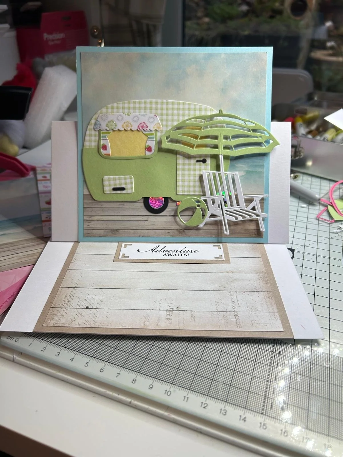 Caravan Easel Card