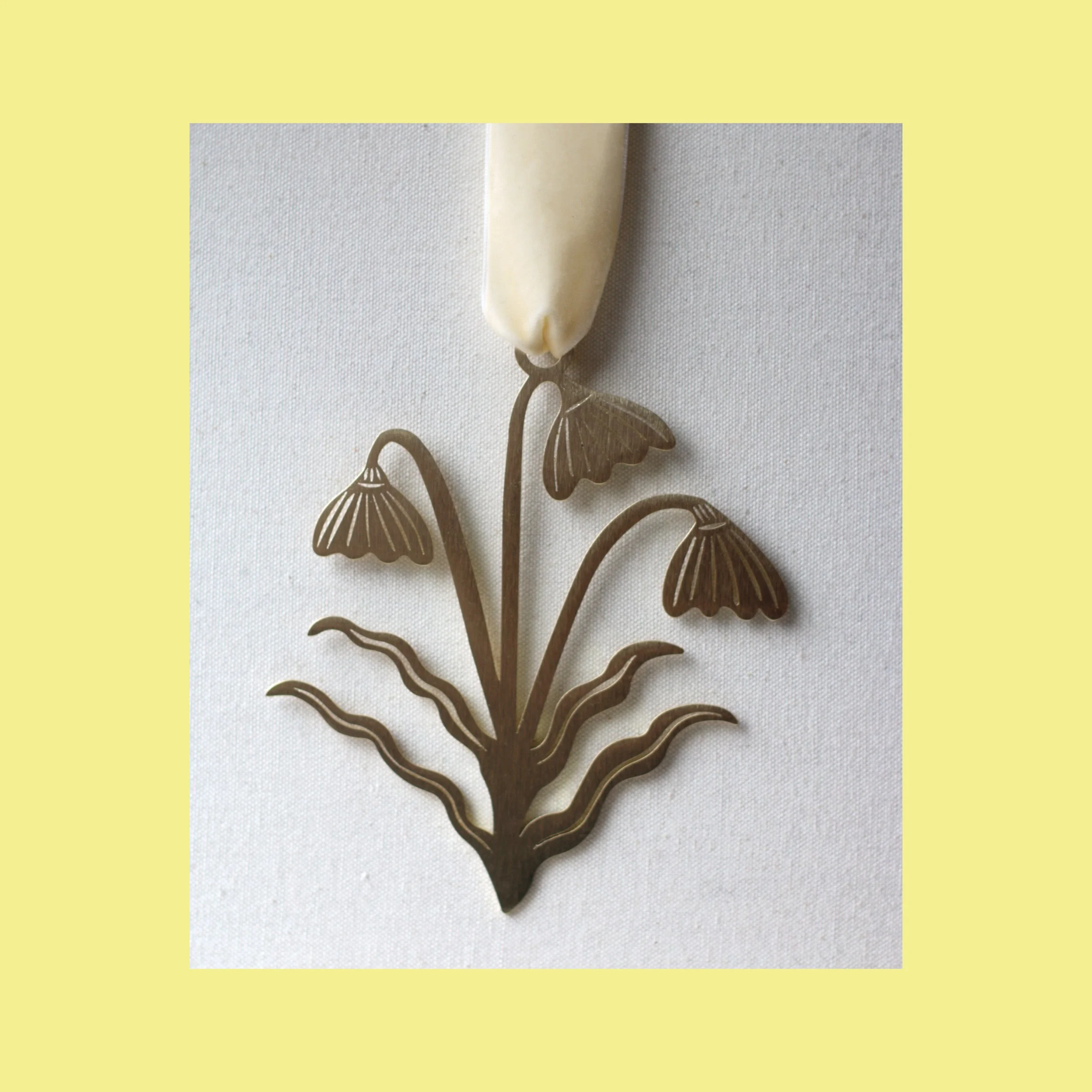 Snowdrop - Brass Wall Hanging  (Ships early April)