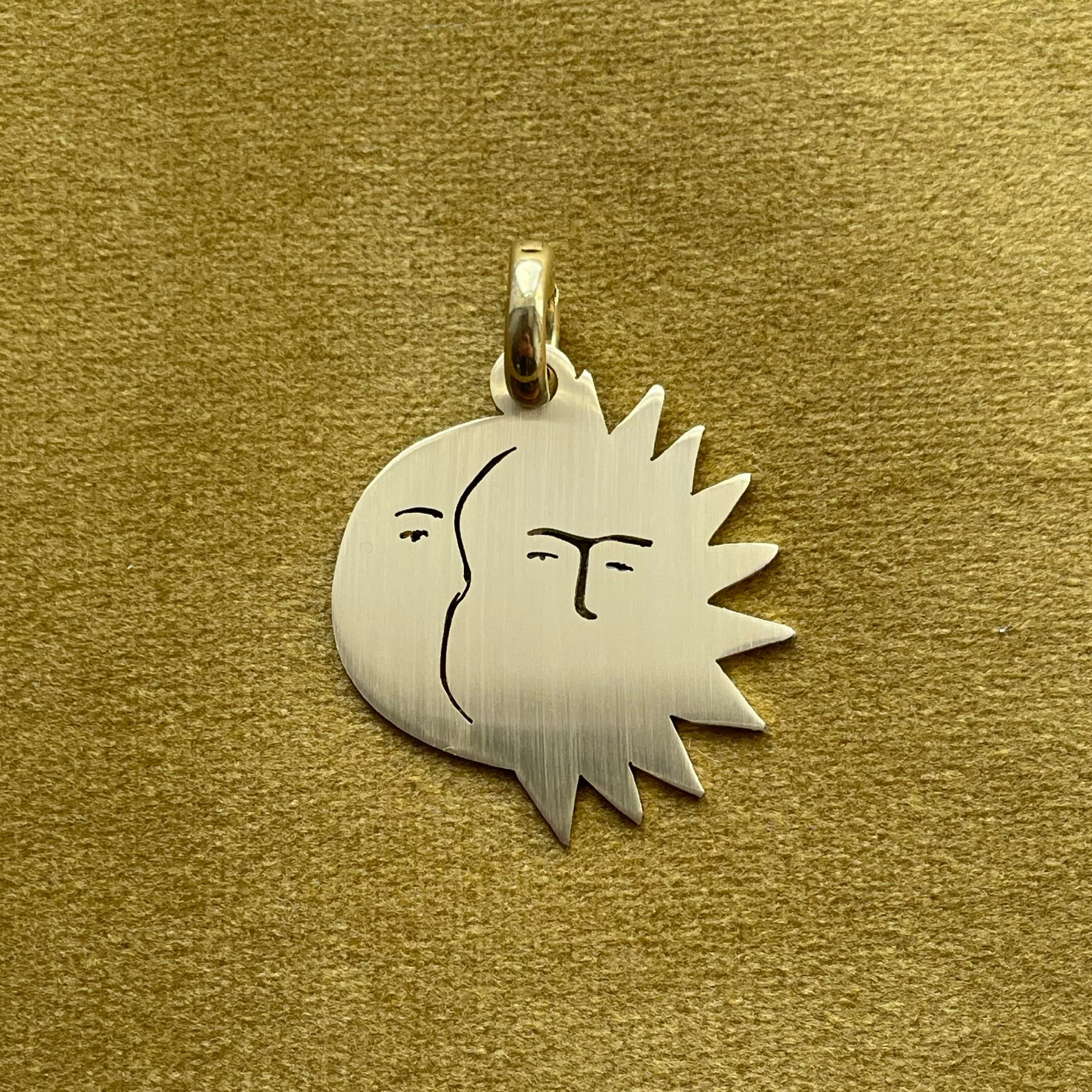 The Sun and Moon - Brass Journal Charm