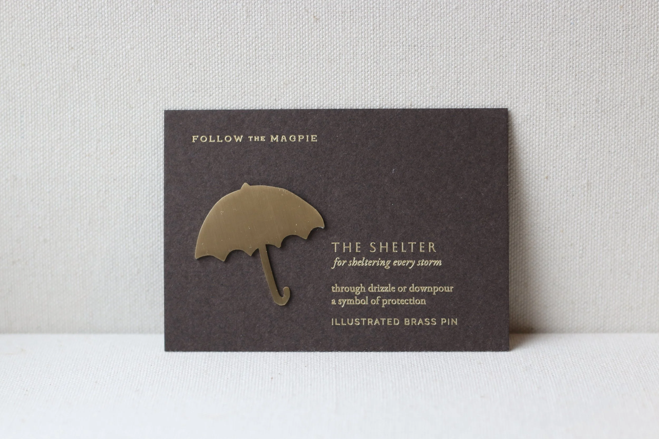 The Shelter - Brass Pin