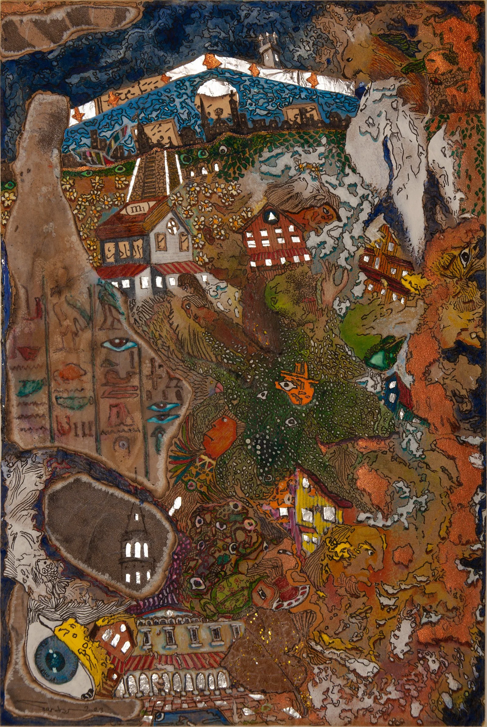 Terrain of Memory · 2023 Original, Mixed media on kraft paper, A5 · 2026 Archival Pigment Print · 90x60cm
