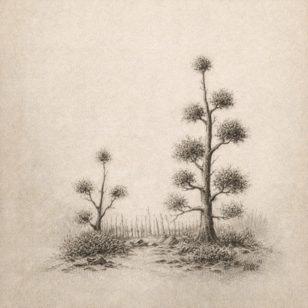 Charcoal drawing by Serdar Akdeniz related to the work After.
