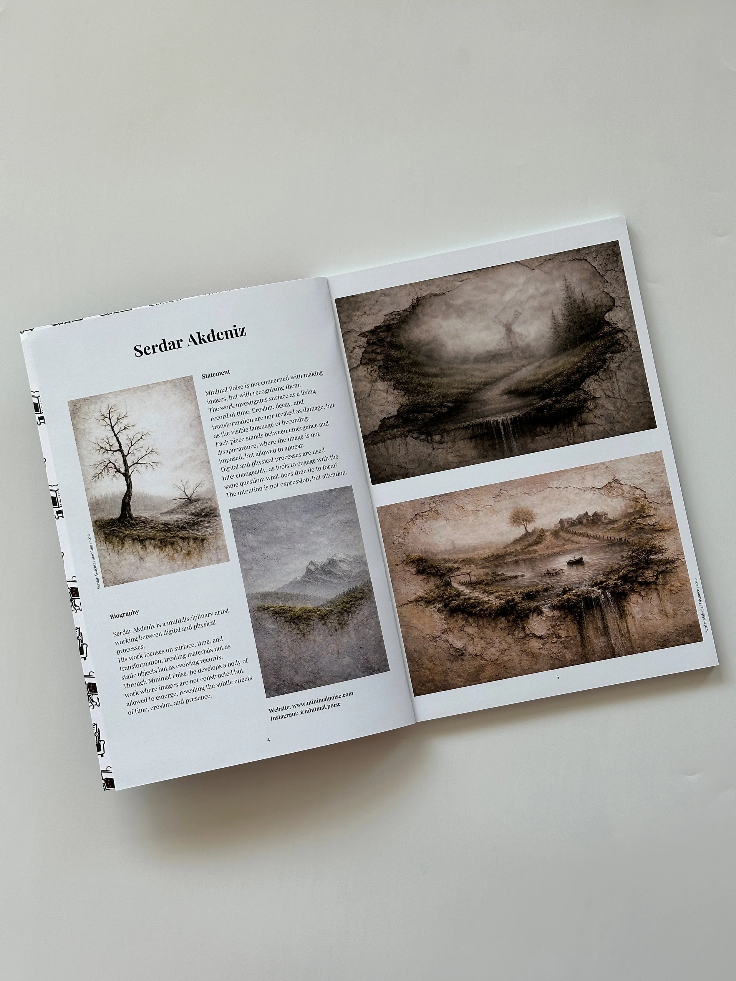 Four works from the series Surfaces of Becoming by Serdar akdeniz published in Arty Rat Magazine Issue #3 (May 2026).