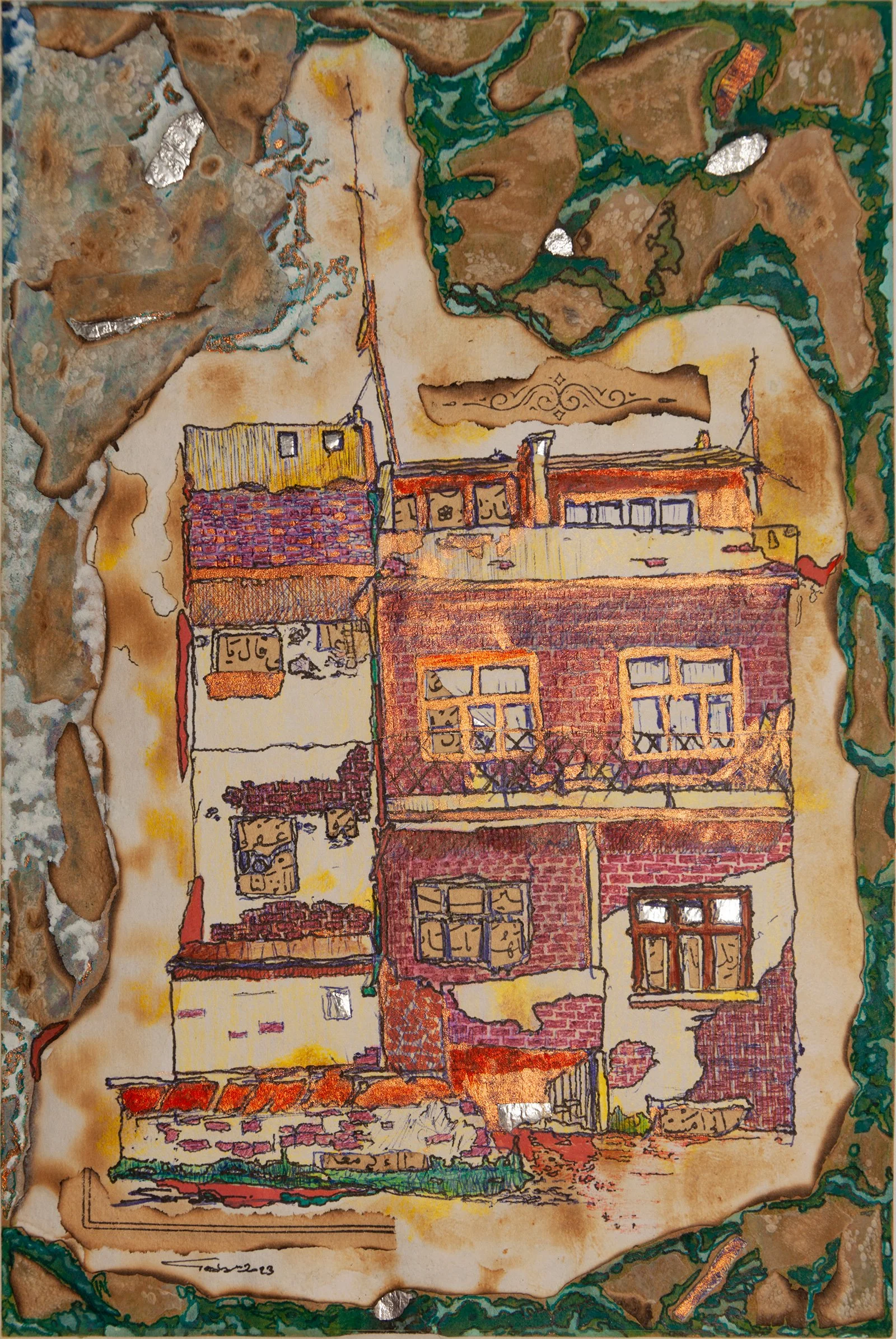 House of Weather · 2023 Original, Mixed media on kraft paper, A5 · 2026 Archival Pigment Print · 90x60cm