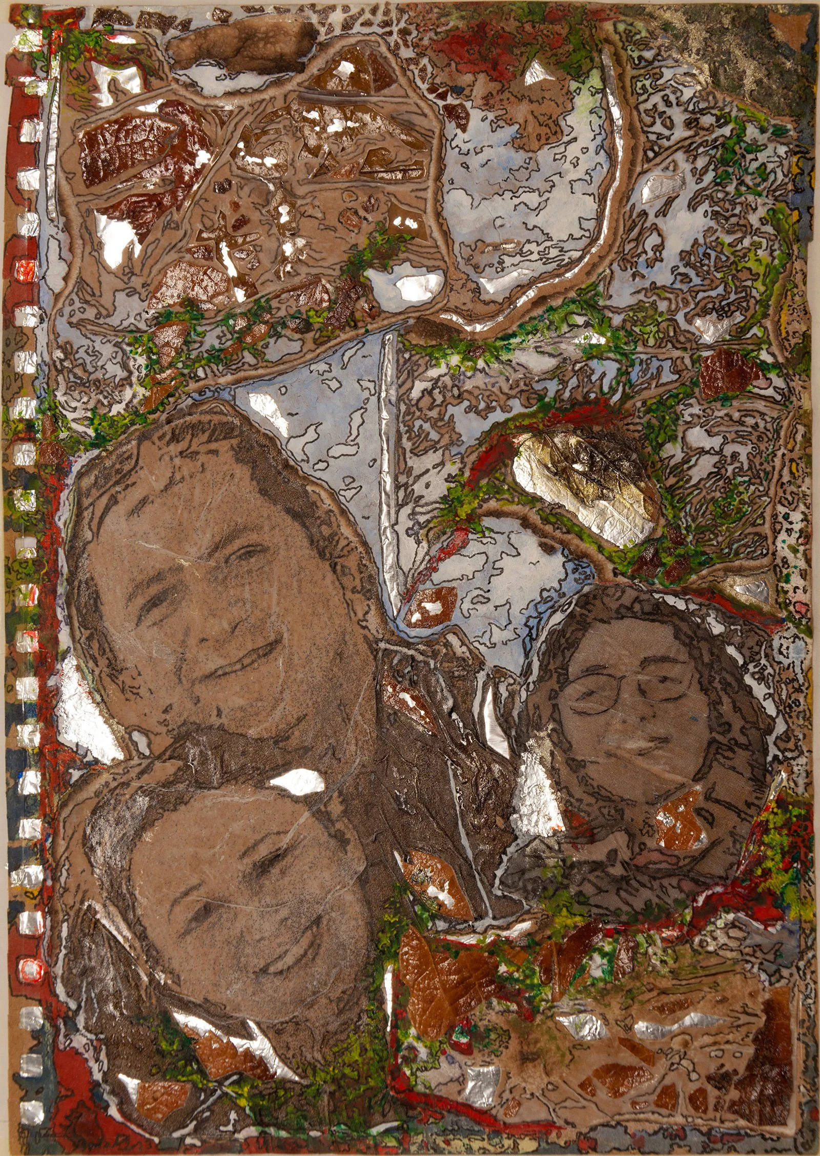 Holding · 2023 Original, Mixed media on kraft paper, A5 · 2026 Archival Pigment Print · 90x60cm