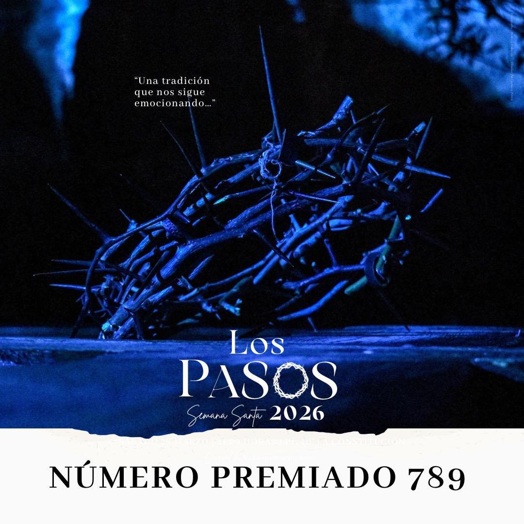 Este es el n&uacute;mero premiado del sorteo de los pasos de Semana Santa 
Vendido en Drogueria Encarni P&eacute;rez