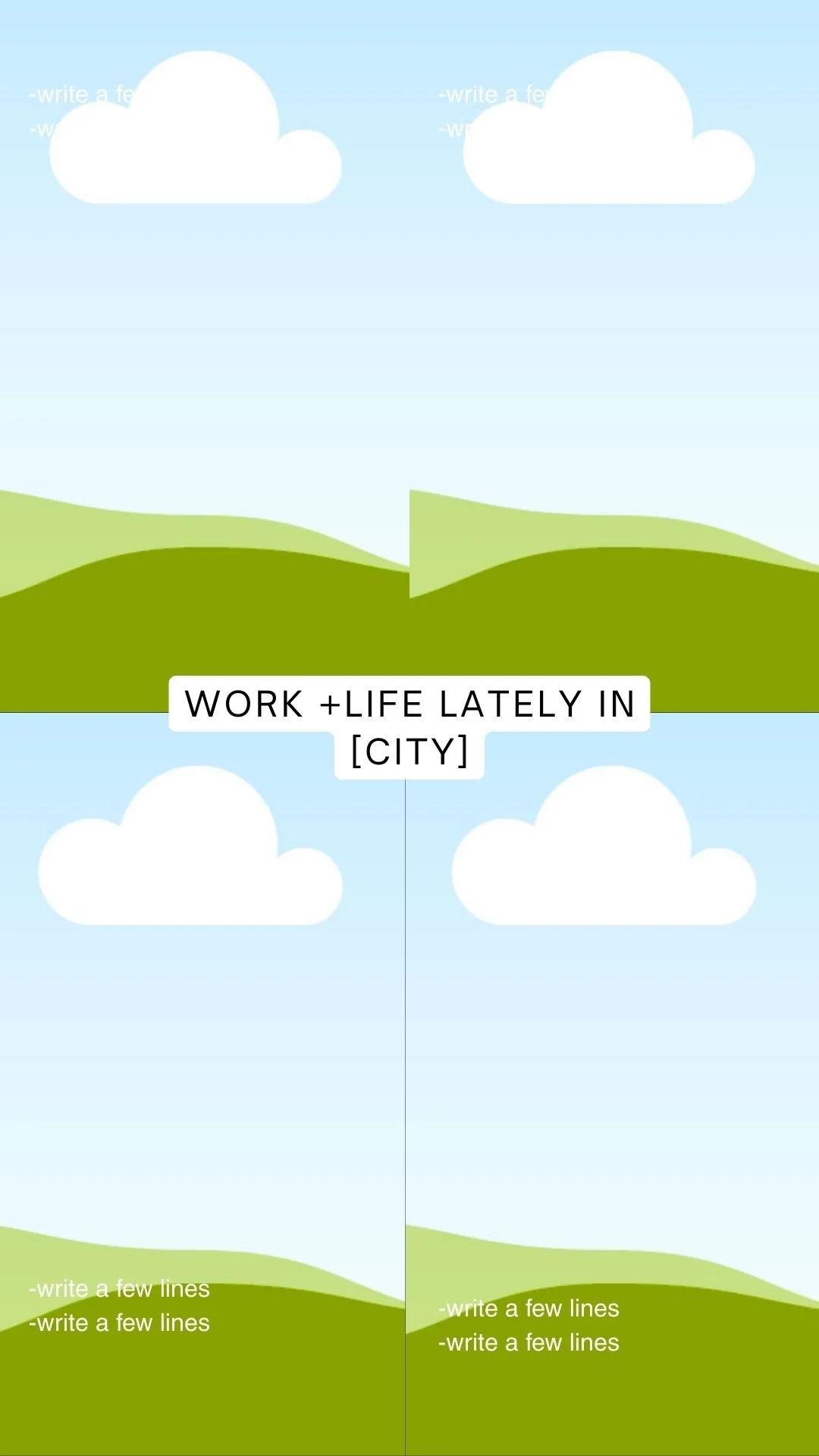 Work +life lately in [city]