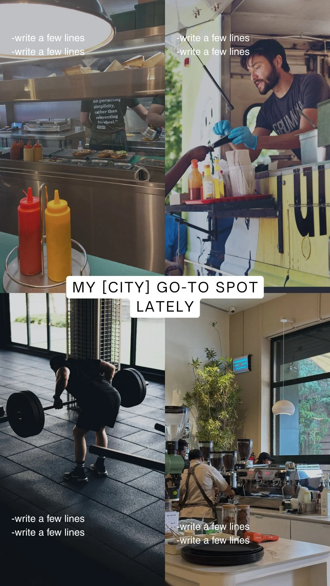 My [city] go-to spot lately