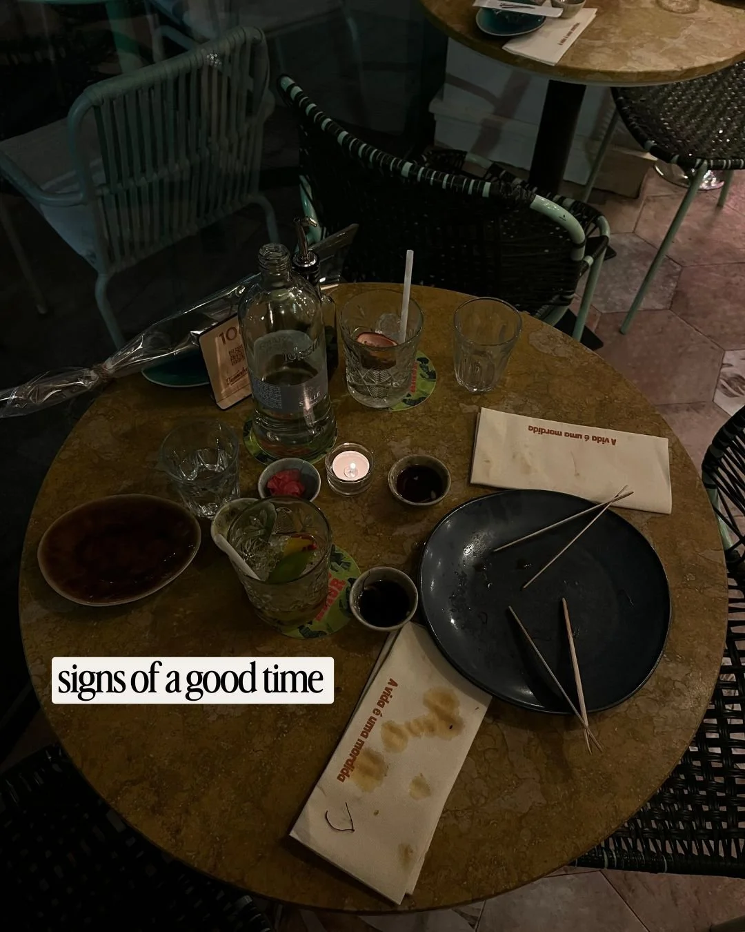 Signs of a good time