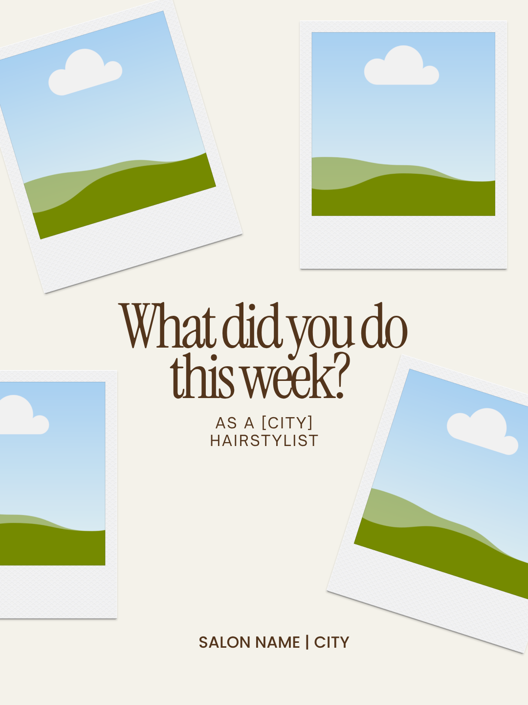 What did you do this week? 