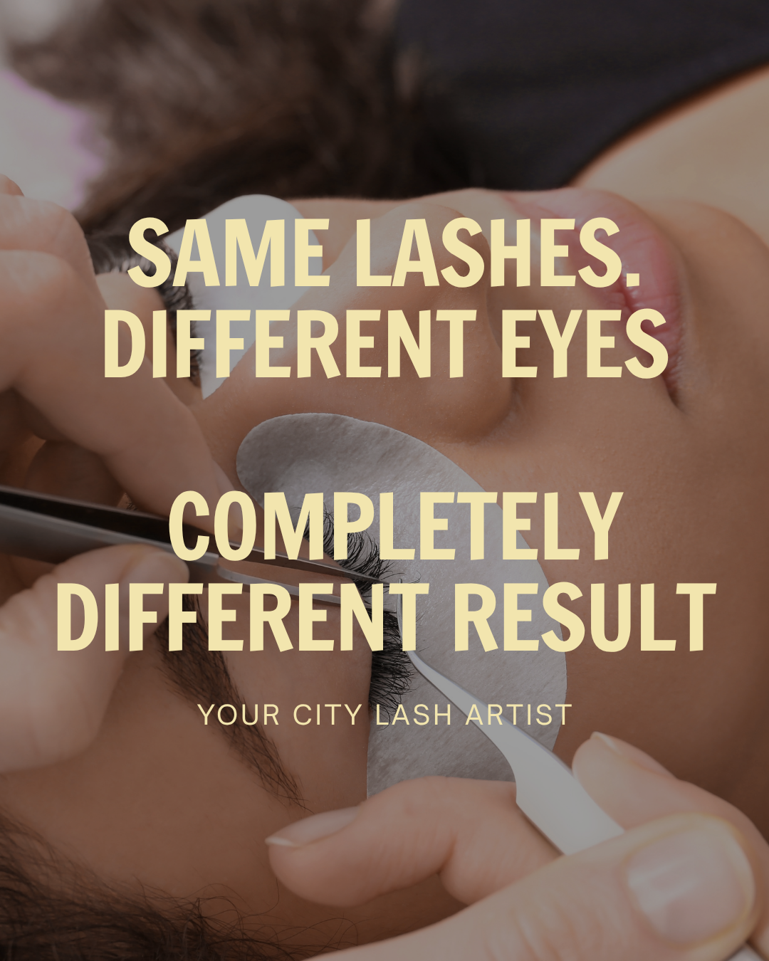 Lashes- Same lashes. Different eyes   Completely different result.....