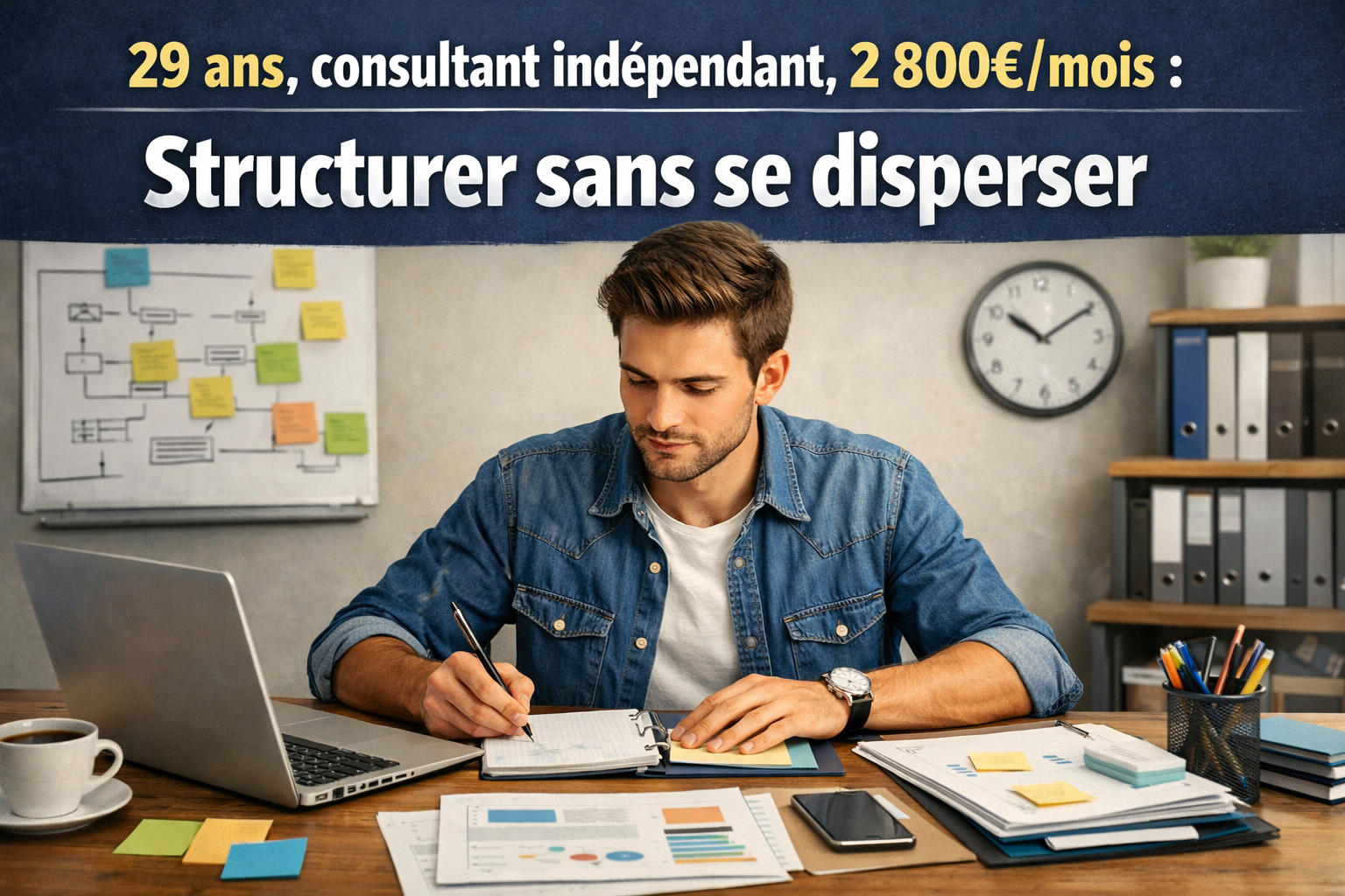 29 ans, consultant indépendant, 2 800€/mois : structurer sans se disperser