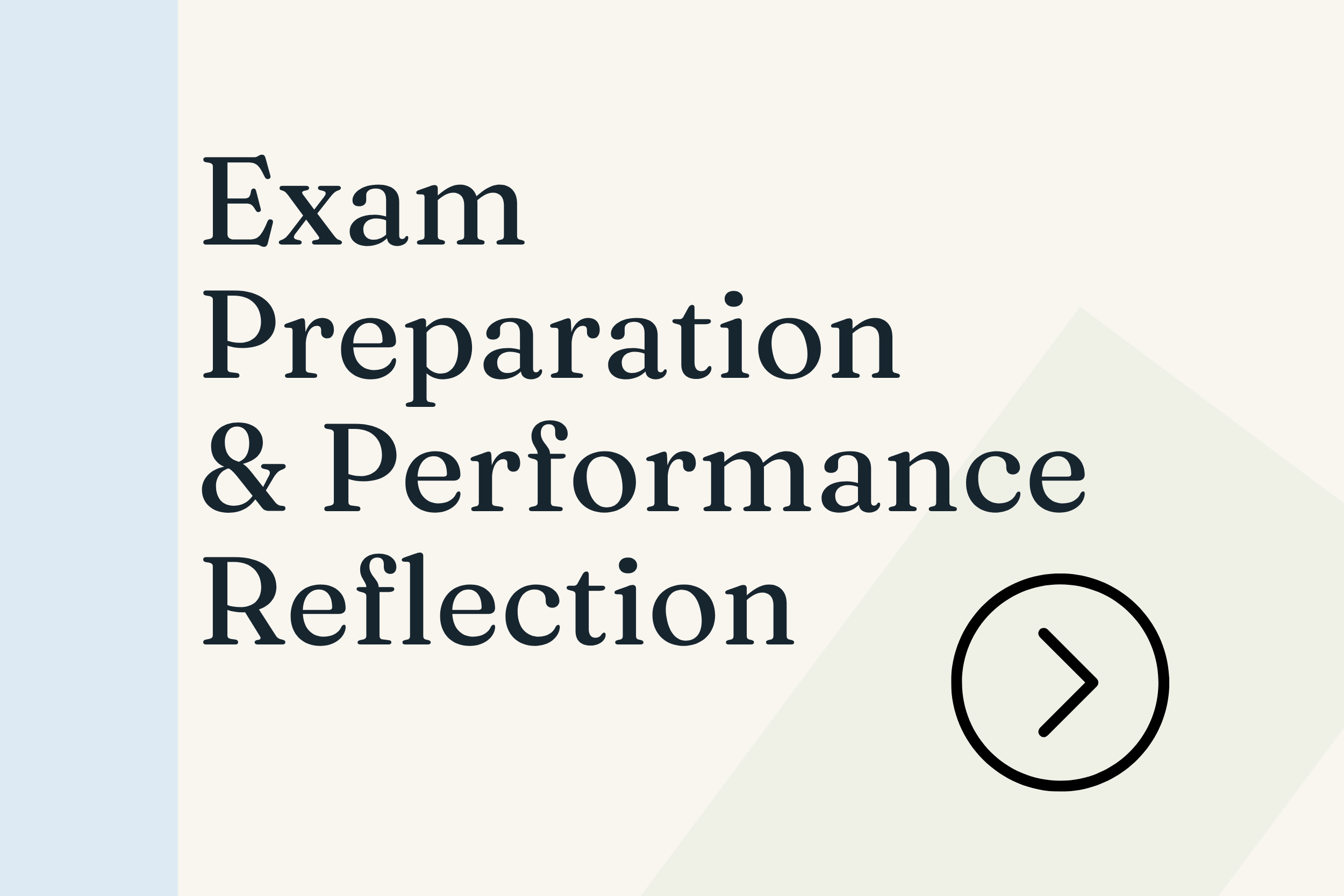 Exam Performance - Guide for Trainees