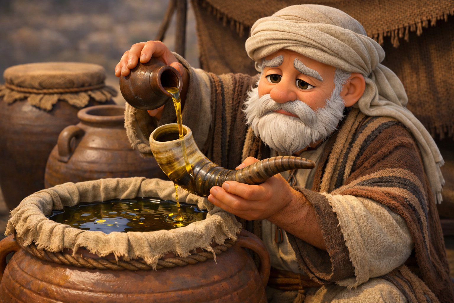 Fill Your Horn with Oil, and Go