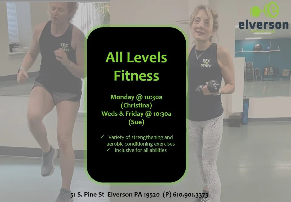 Elverson Fitness Club (Elverson, PA) hosts all level fitness courses