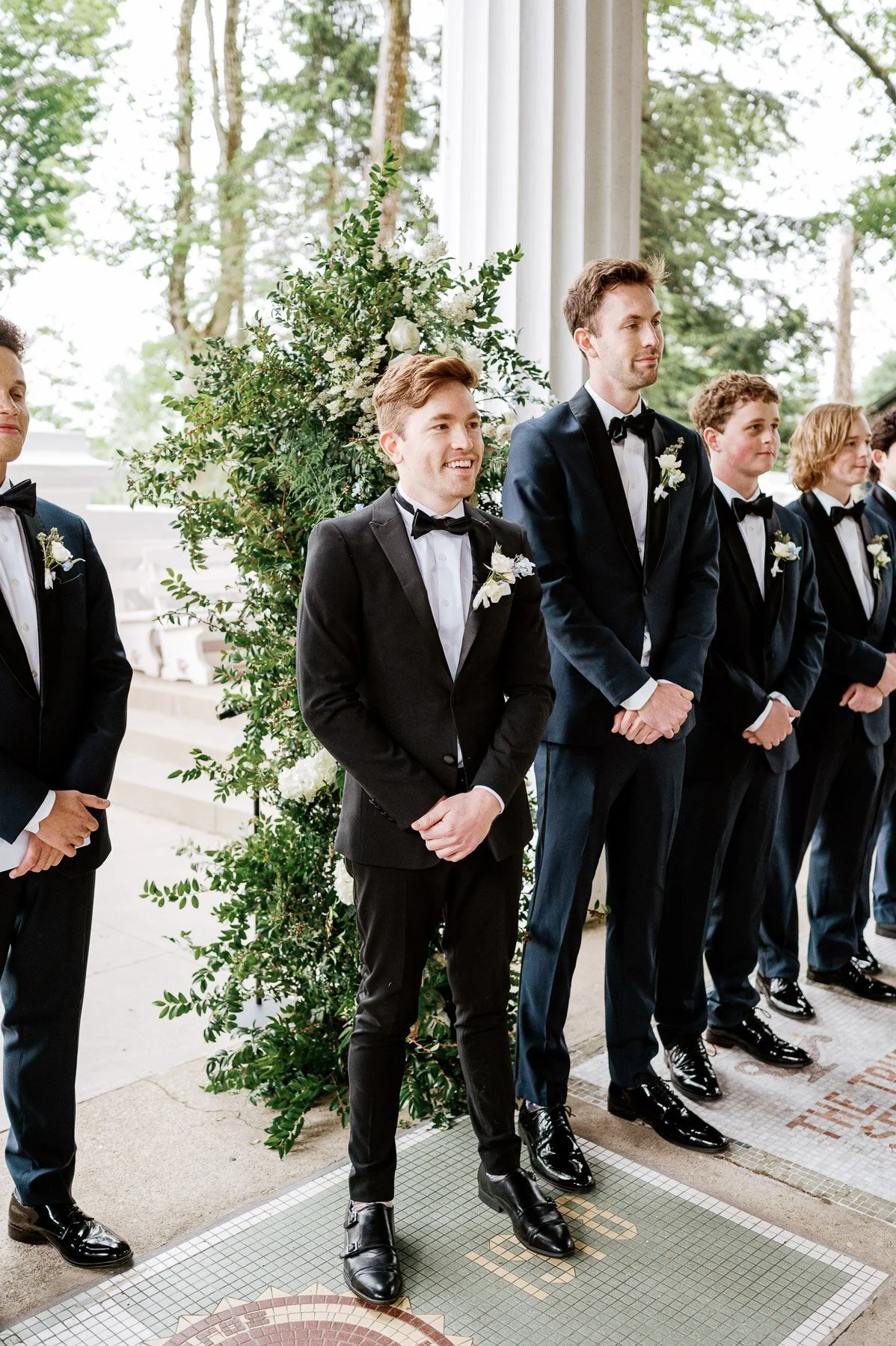 Chautauqua Institution Wedding in New York with EVL Events and Heirloom Soul Floral Design Hall of Philosophy Ceremony