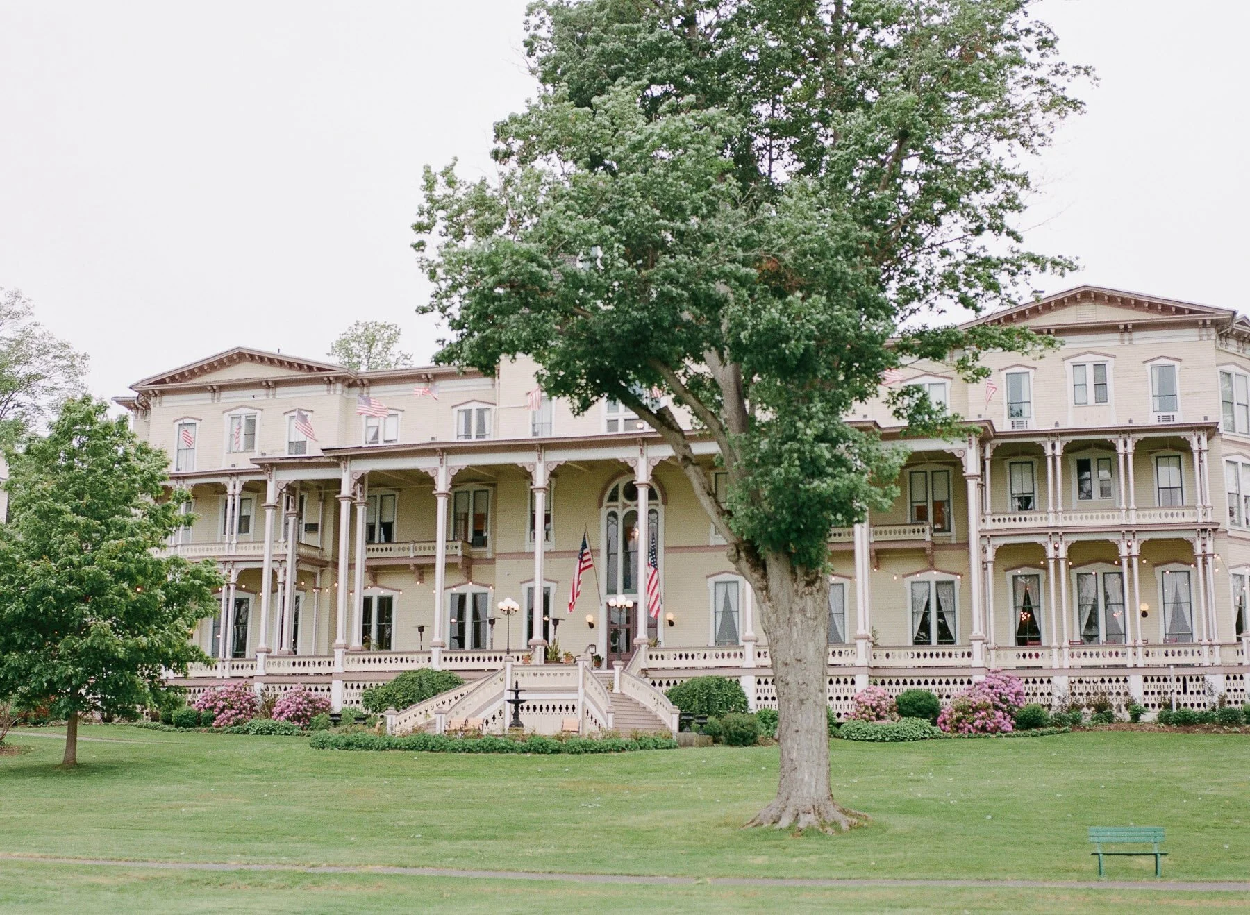 Chautauqua Institution Wedding in New York with EVL Events and Heirloom Soul Floral Design Athenaeum Hotel