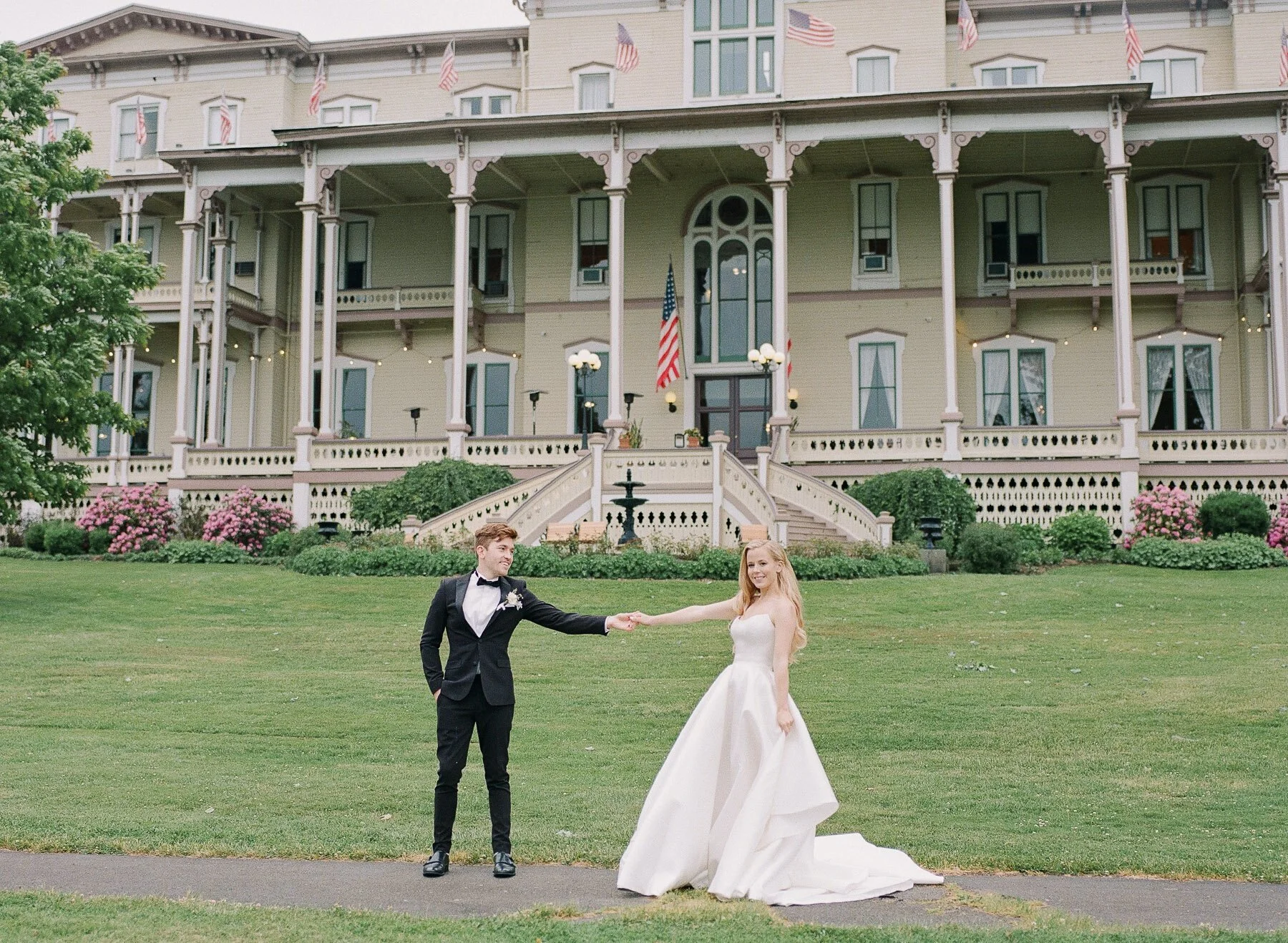Chautauqua Institution Wedding in New York with EVL Events and Heirloom Soul Floral Design Athenaeum Hotel