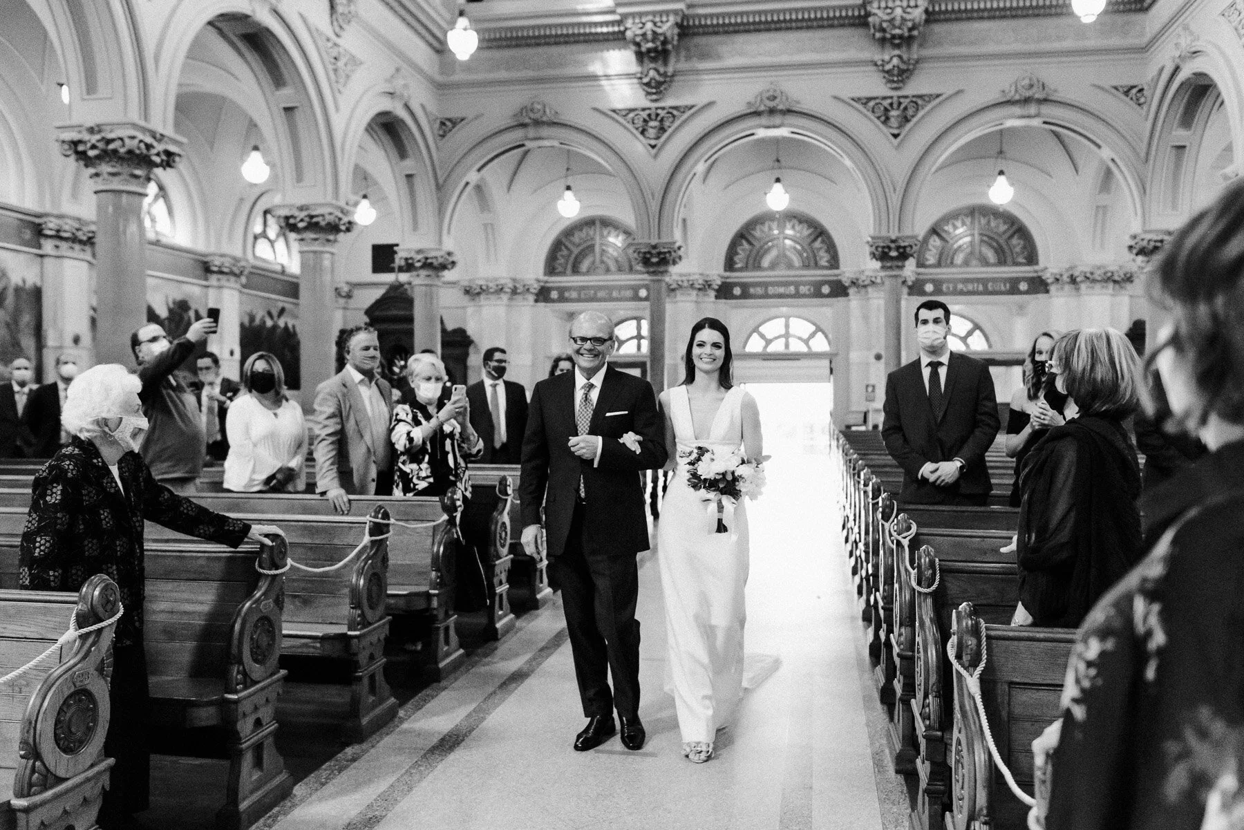 The Church of St. Francis Xavier wedding ceremony
